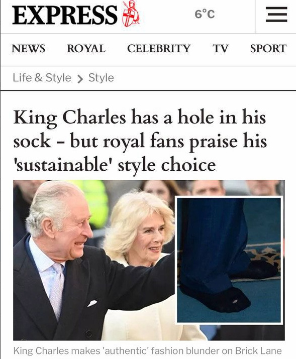 Карл III дырка на носках